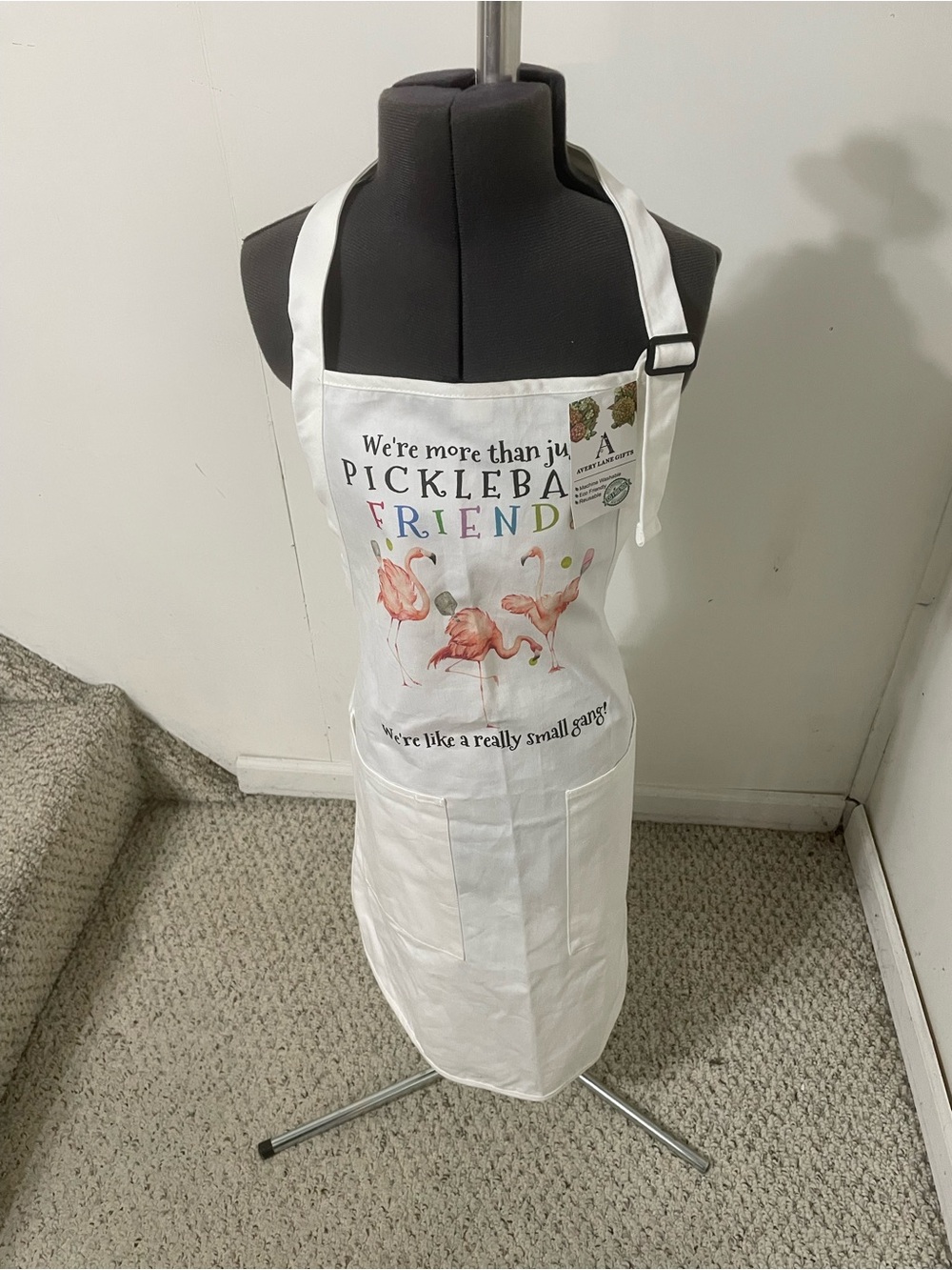 Apron with Flamingo Pickleball NWT